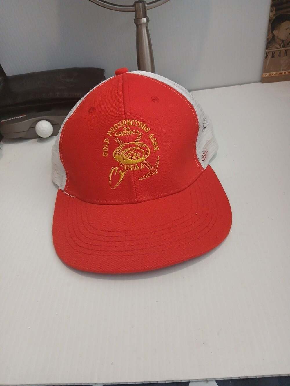 Gold Prospectors Association Of America Trucker Hat Red White Snapback